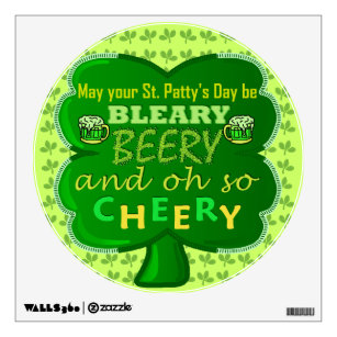 Funny Saint Patrick's Day Beer Wall Decal