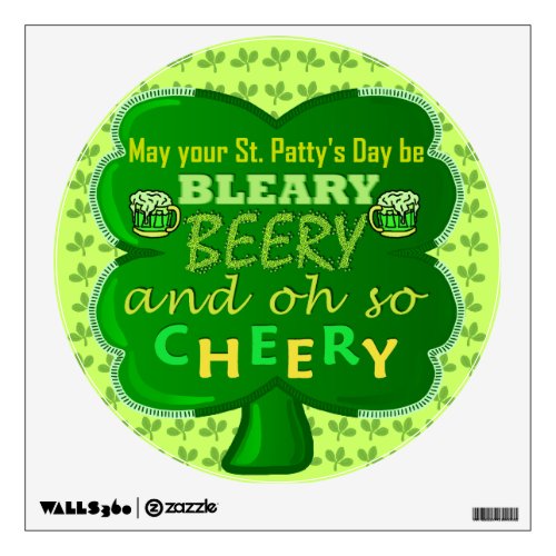 Funny Saint Patricks Day Beer Wall Decal