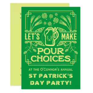 Funny St Patrick's Day Party Invitation 5