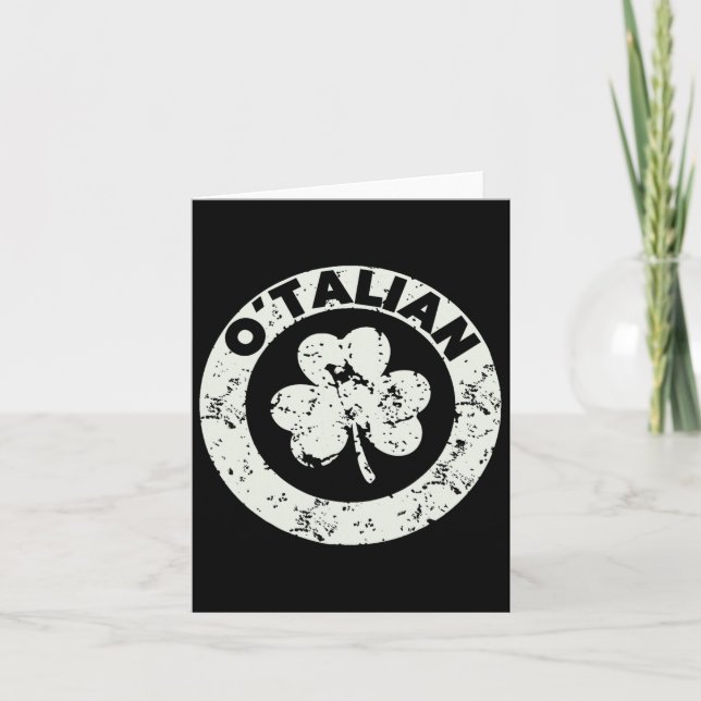 Funny Saint Patricks Day Italian Irish Relationshi Card (Front)