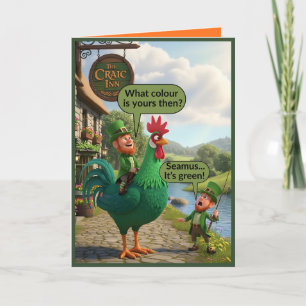 Funny Saint Patrick's Day Leprechaun Card