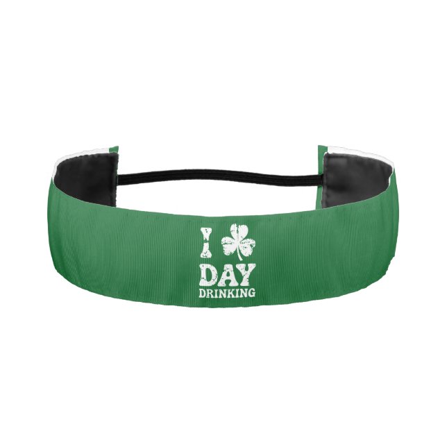 Funny Saint Patricks Day Party St Pats Funny Drink Athletic Headband (Front)