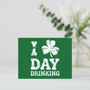 Funny Saint Patricks Day Party St Pats Funny Drink Postcard