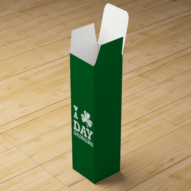 Funny Saint Patricks Day Party St Pats Funny Drink Wine Box (Opened)