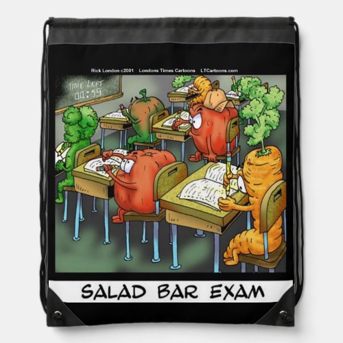Funny Salad Bar Exam Drawstring Backpack