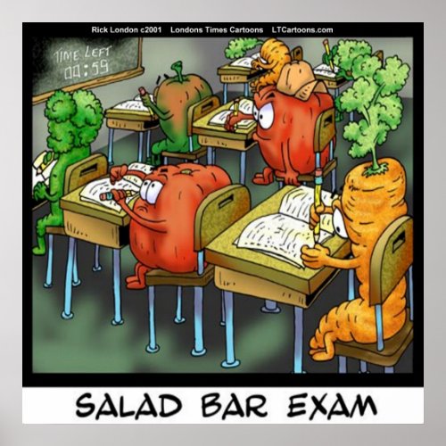 Funny Salad Bar Exam Poster