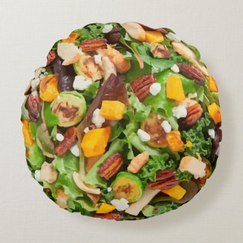 Funny Salad Themed Pillow