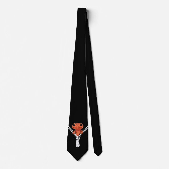 Funny Salamander Peek Neck Tie (Front)