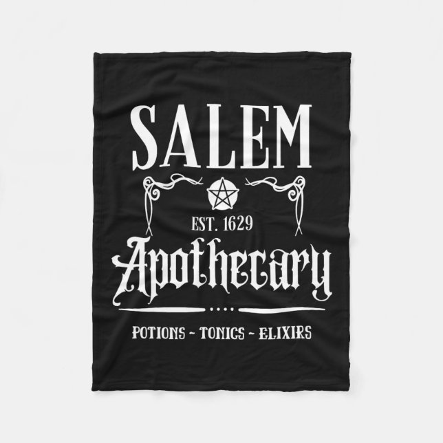 Funny Salem Witch Machusetts Apothecary Halloween  Fleece Blanket (Front)