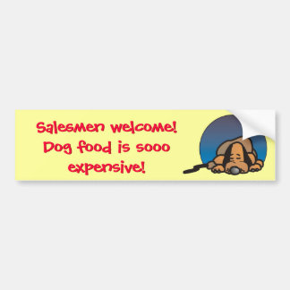 Funny Salesman Welcome fence sticker