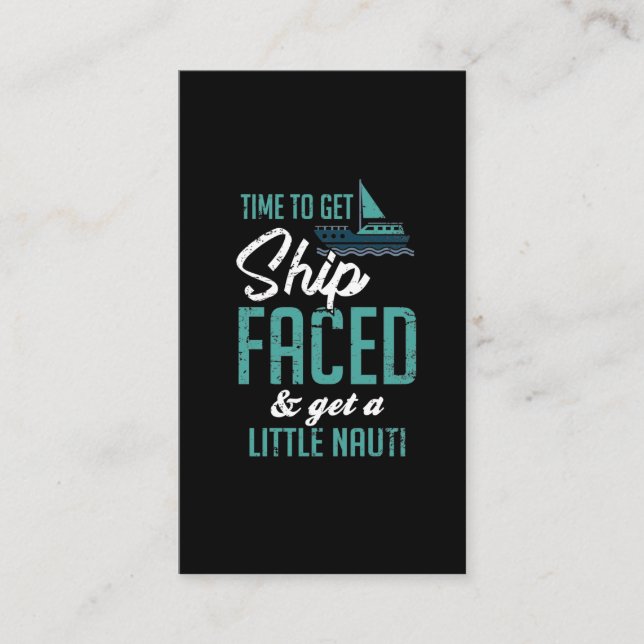 Funny Saling Nautic Humor for Naughty Boat Lover Business Card (Front)