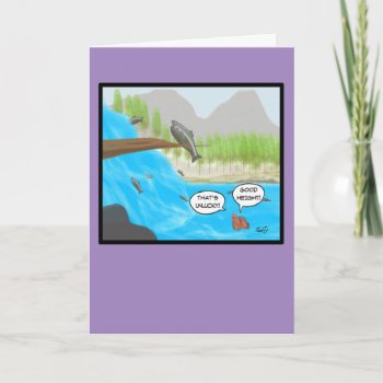 Funny Salmon Birthday Card For Fisherman by bad_Onions at Zazzle