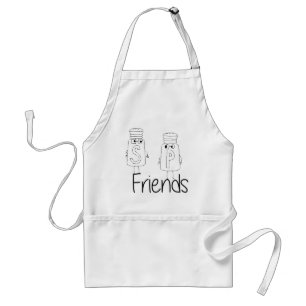 Funny Salt and Pepper Shakers Best Friends Besties Adult Apron