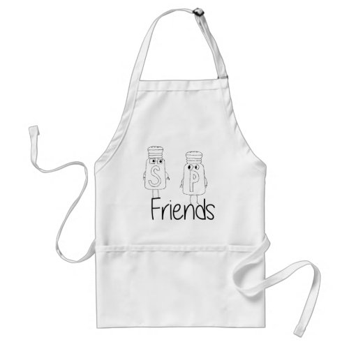 Funny Salt and Pepper Shakers Best Friends Besties Adult Apron