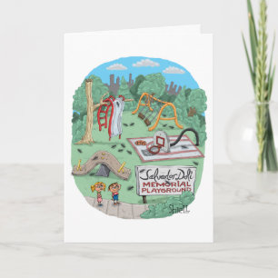 Funny Salvador Dali Playground. Card