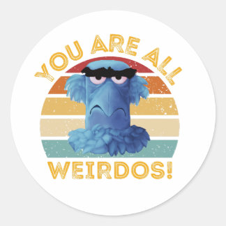 Funny Sam Eagle You are All Weirdos Gift Classic Round Sticker