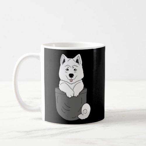Funny Samoyed Puppy In Pocket Cute Samoyed Coffee Mug