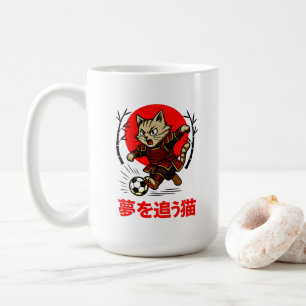 Funny Samurai Cat Soccer - Gift for Coffee & Cat Mug