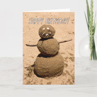 Funny Sand Person - Happy Birthday for Anyone Card