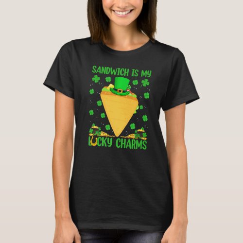 Funny Sandwich Is My Lucky Charms Sandwich St Patr T_Shirt