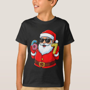 Funny Santa 67 Ice Cream Drip Christmas Xmas Boys T-Shirt