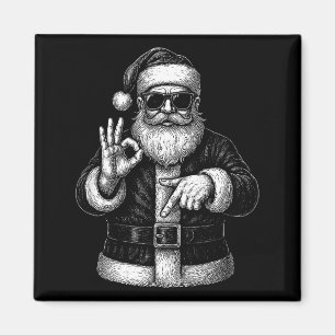 Funny Santa 6 7 Meme Design _ Christmas Math Humor Magnet