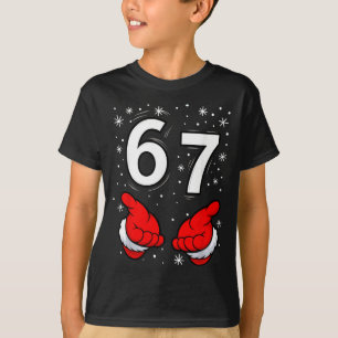 Funny Santa 6 7 Meme Six Seven Christmas 67 Italia T-Shirt