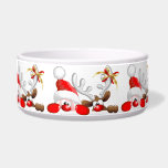 Funny Santa and Reindeer Cartoon Bowl<br><div class="desc">Christmas Funny Santa and Reindeer Cartoon Characters orignially made on Vector Technique! Cute image for children and for funny and Happy Christmas Holidays! Design under ESCLUSIVE COPYRIGHT BLUEDARKAT (a.k.a. BluedarkArt TheChameleonArt)</div>