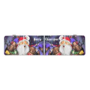 Funny Santa and Reindeers Christmas Party  Cheers Beer Pong Table