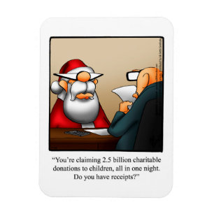 Funny Santa And The IRS Humor Magnet Gift