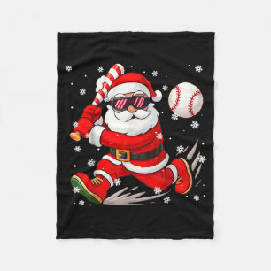 Funny Santa Baseball Christmas Pajamas Xmas Men Bo Fleece Blanket