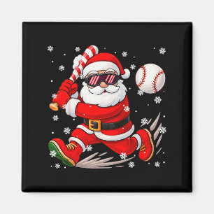 Funny Santa Baseball Christmas Pajamas Xmas Men Bo Magnet