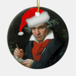 Funny Santa Beethoven Classical Music Christmas Ceramic Ornament at Zazzle