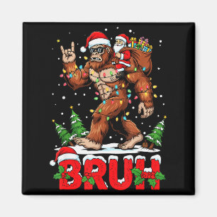 Funny Santa Bigfoot Sasquatch Rock Christmas Xmas Magnet