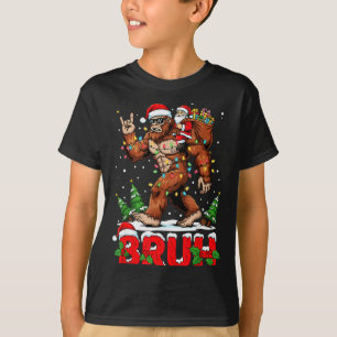 Funny Santa Bigfoot Sasquatch Rock Christmas Xmas  T-Shirt