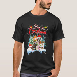 Funny Santa Boston Terrier Merry Christmas Men Wom T-Shirt