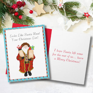 Funny Santa Bringing The Liquor Christmas Card