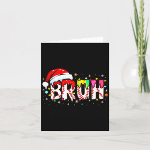 Funny Santa Bruh Baseball Christmas Xmas Meme Paja Card