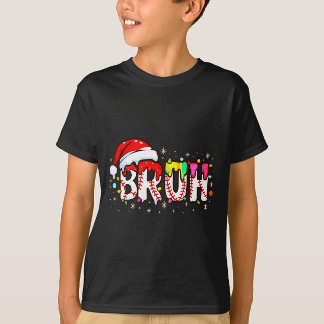 Funny Santa Bruh Baseball Christmas Xmas Meme Paja T-Shirt (Front)