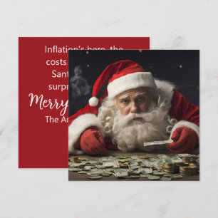 Funny Santa Card with Inflation Rhyme