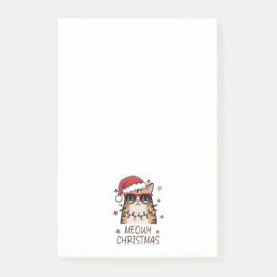 Funny Santa Cat “Meowy Christmas”  Post-it Notes