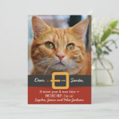 Funny Santa Cat More Purr Less Hiss Photo Holiday Card (Standing Front)