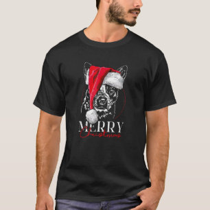 Funny Santa Cattle Dog Heeler Merry Christmas dog T-Shirt