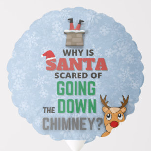 Funny Santa Chimney Joke Christmas Humor Balloon
