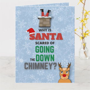 Funny Santa Chimney Joke Christmas Humor Card