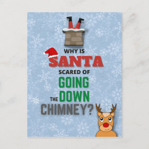 Funny Santa Chimney Joke Christmas Humor Postcard
