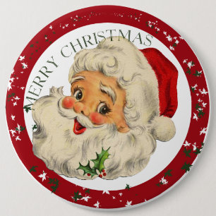 Funny Santa ~ Christmas Button