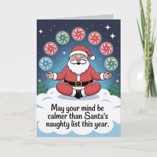 Funny Santa Christmas Card – Meditation Humor | Ca