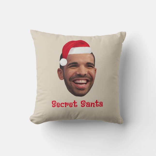 Funny Santa christmas customizable photo Throw Pillow (Front)