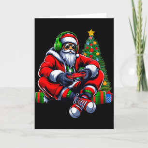Funny Santa Christmas Gamer Controller Xmas Gaming Card